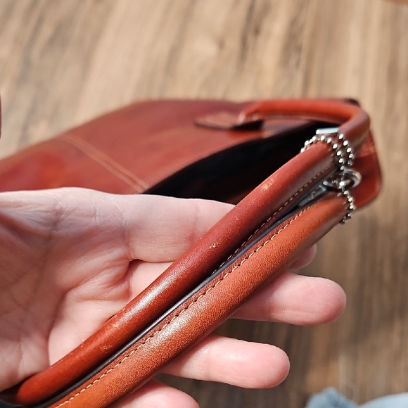 Fossil Sydney Cognac Leather Women's Large Tote Bag - Picture 17 of 17